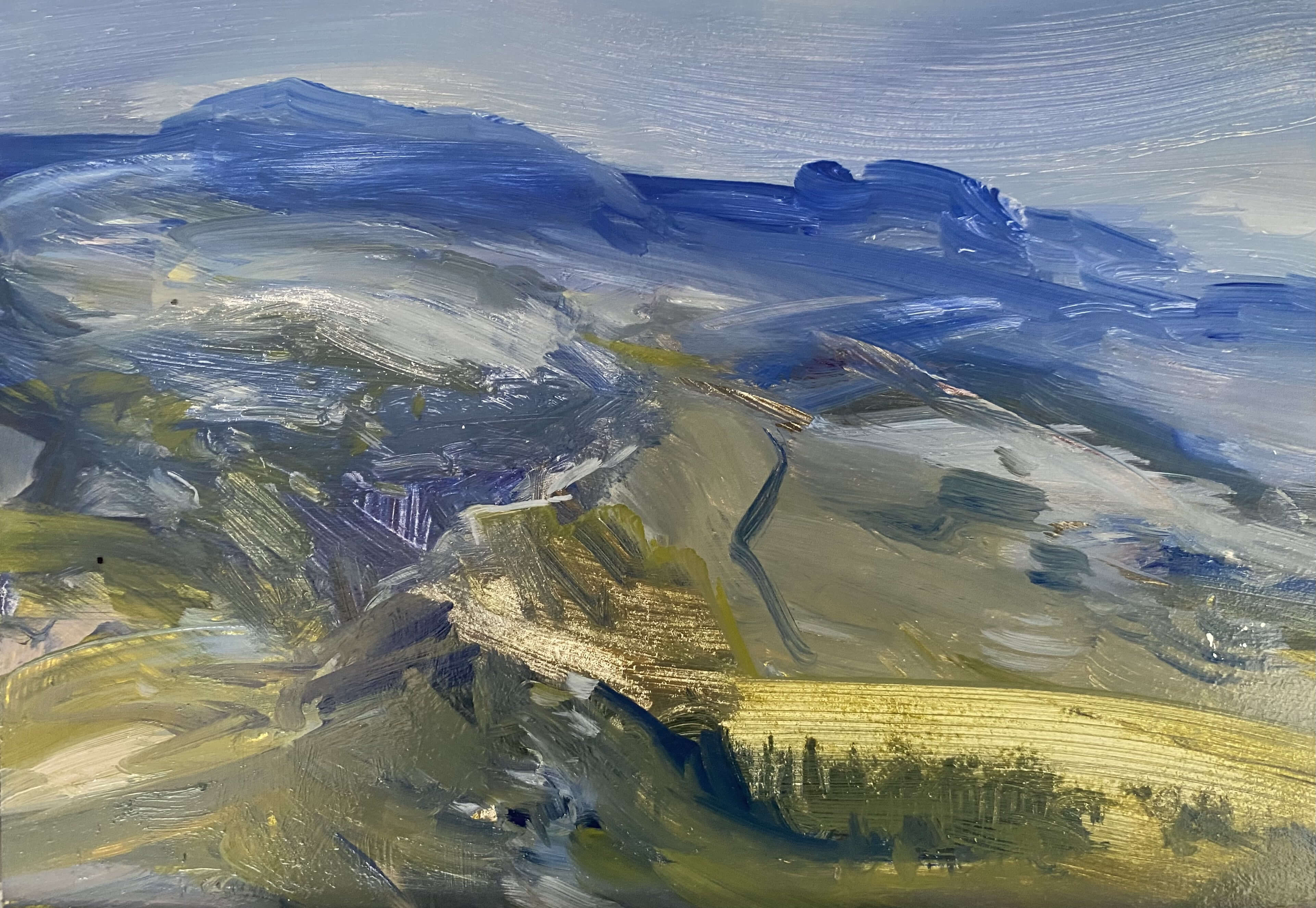Oil painting titled Before The Ridge